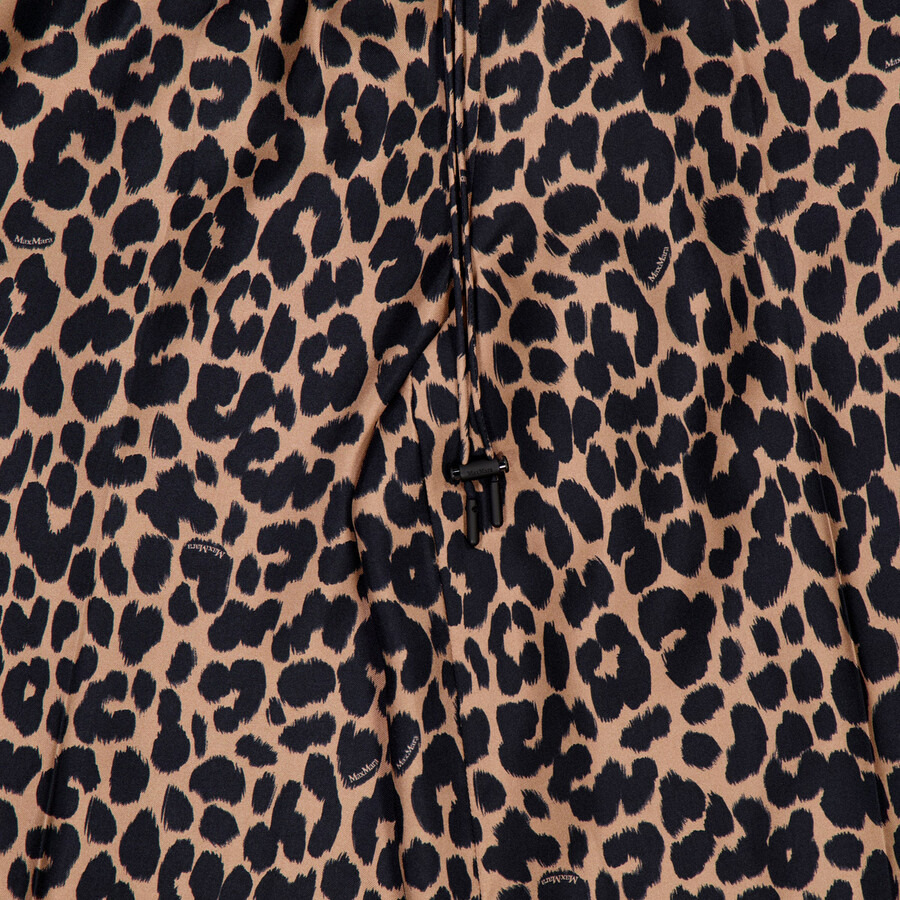 Max Mara Ghinea Leopard Silk Wide-Leg Pants - 2