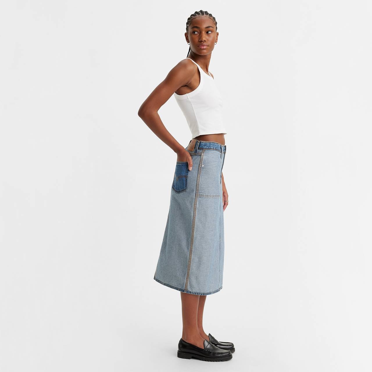 REVERSE SIDE SLIT SKIRT - 3