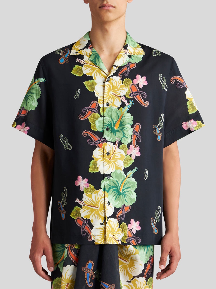 FLORAL PAISLEY BOWLING SHIRT - 2
