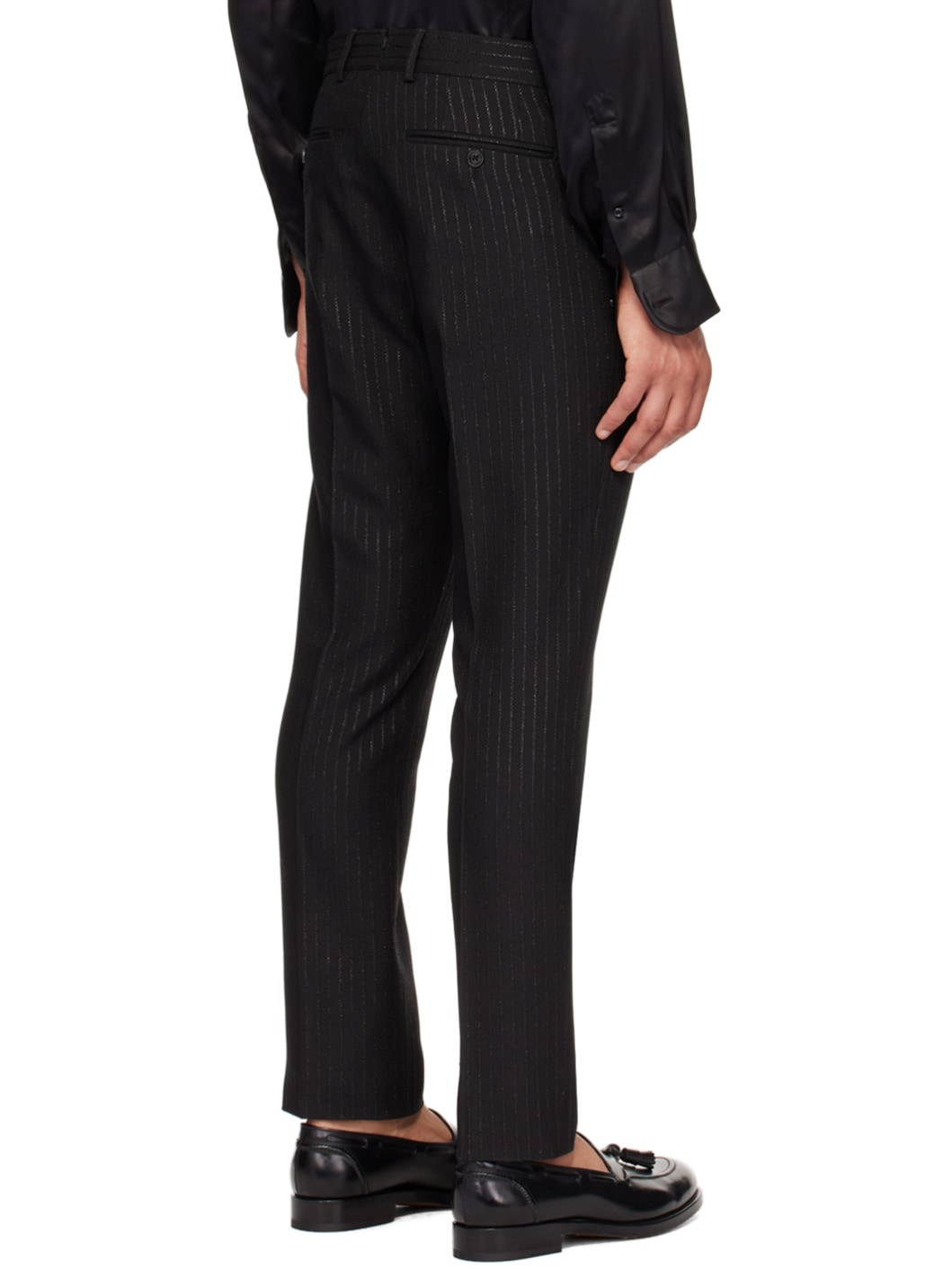 Black Stripe Trousers - 3