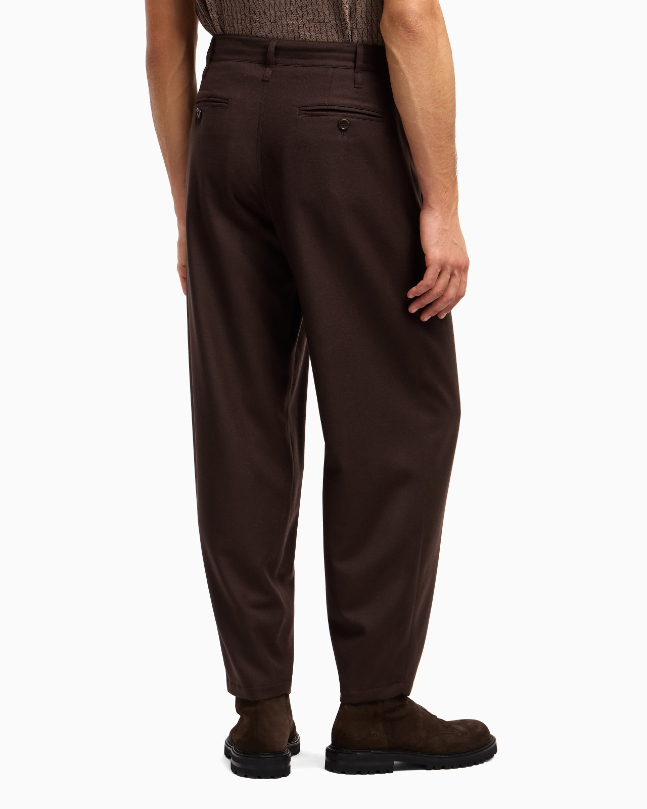 SINGLE-PLEAT LIGHTWEIGHT WOOL CLOTH TROUSERS - 3