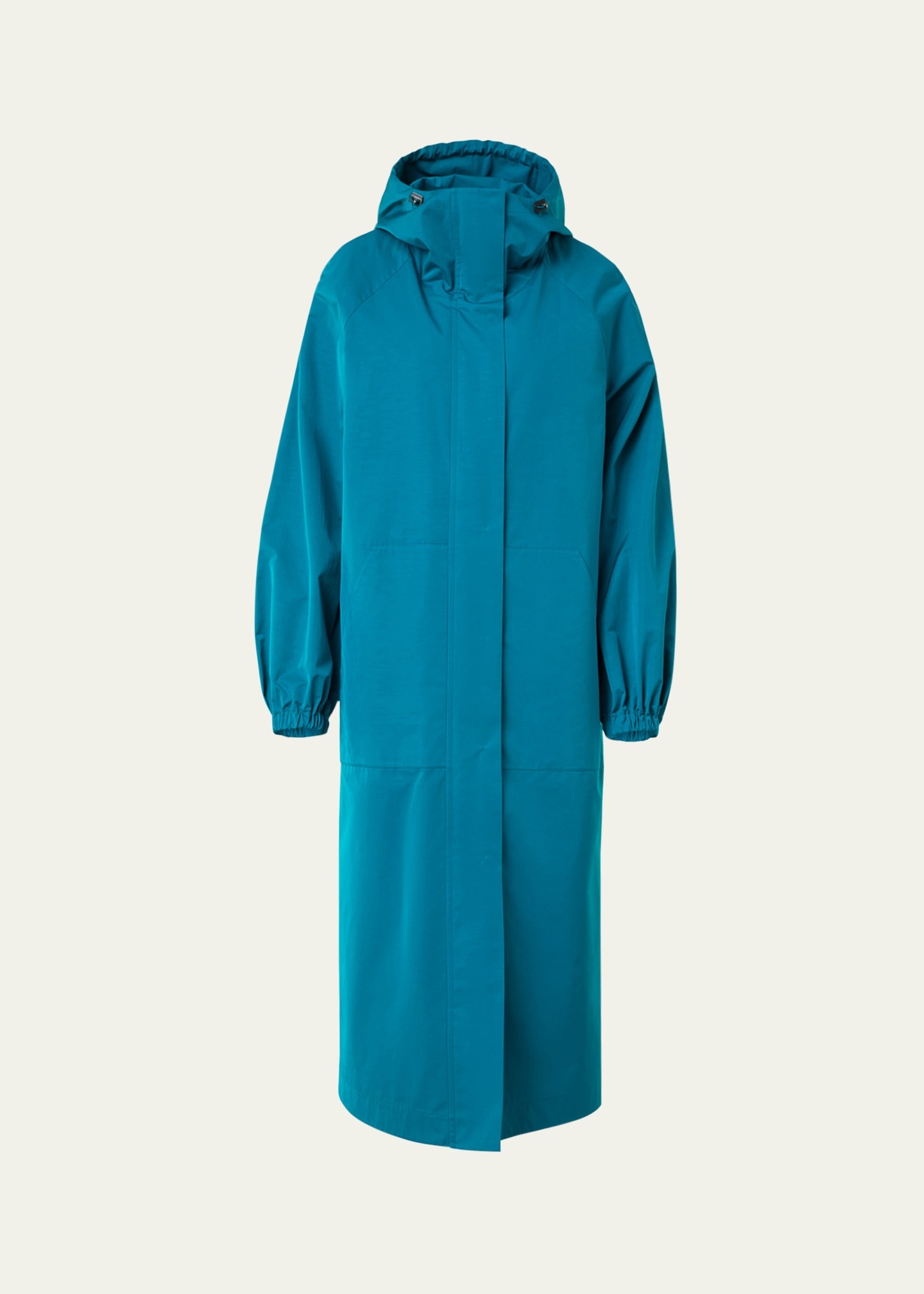 Zachary Water-Resistant Techno Gabardine Long Coat - 1