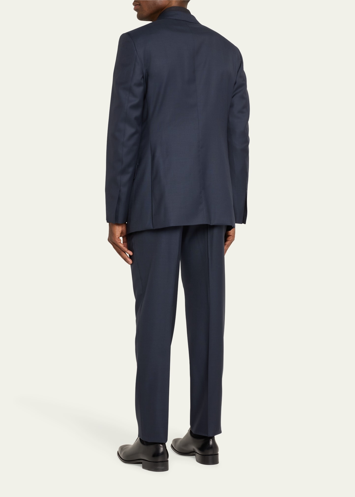 Men's Modern Fit Sharkskin Suit - 3