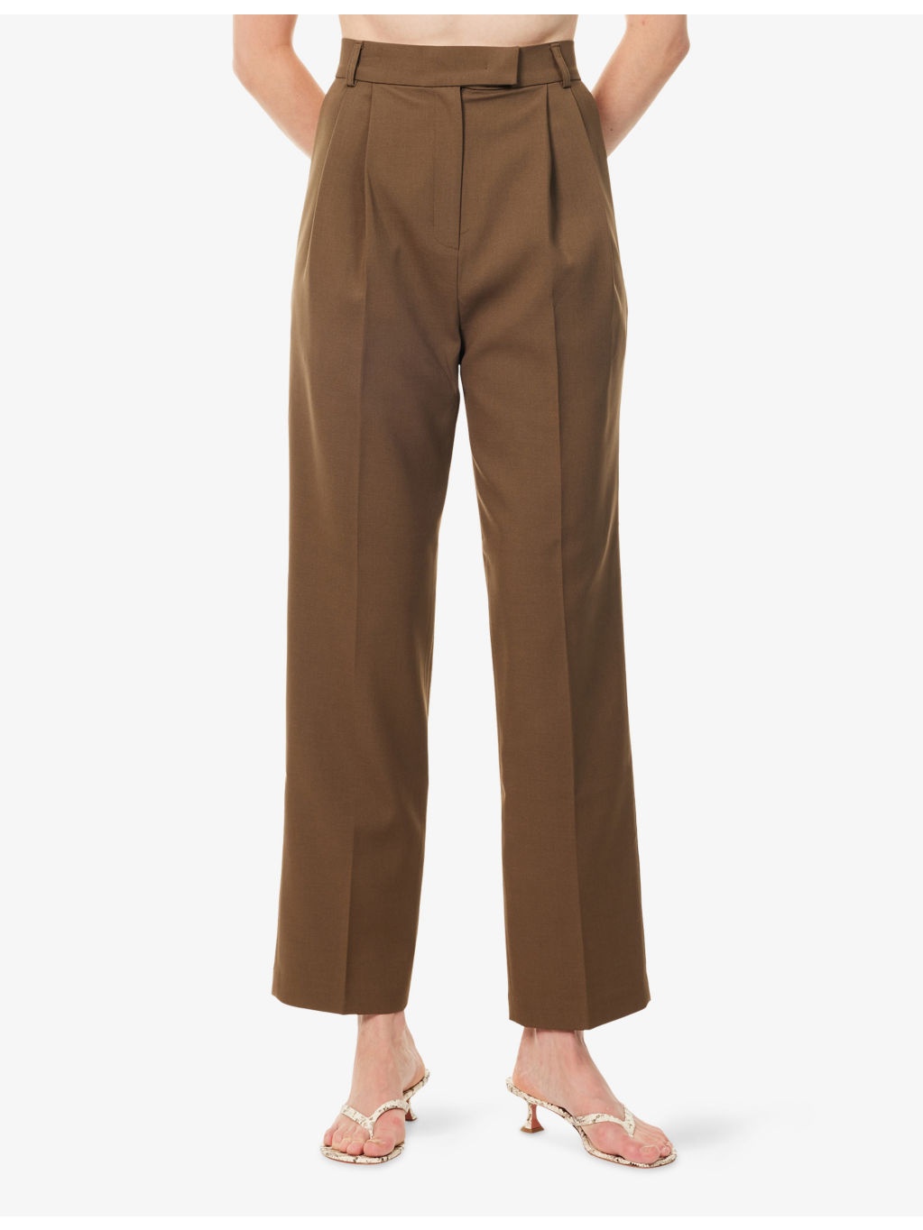 Bea Straight-Leg Stretch-Woven Suit Trousers - 3