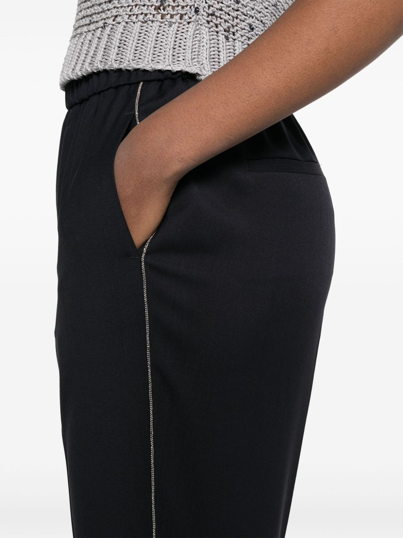 beaded trim-detail trousers 5