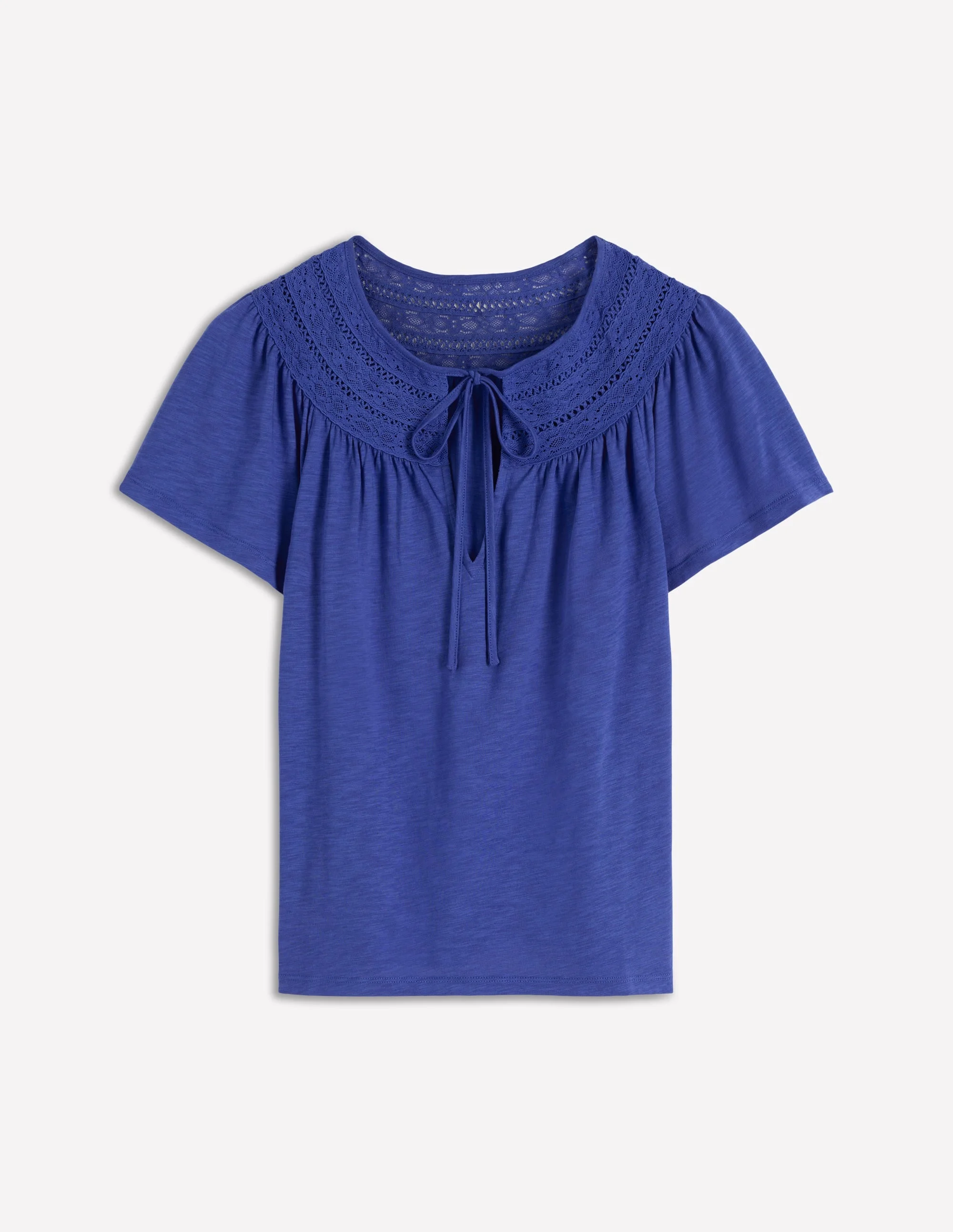Edi Trim Detail T-shirt-Beaucoup Blue - 1