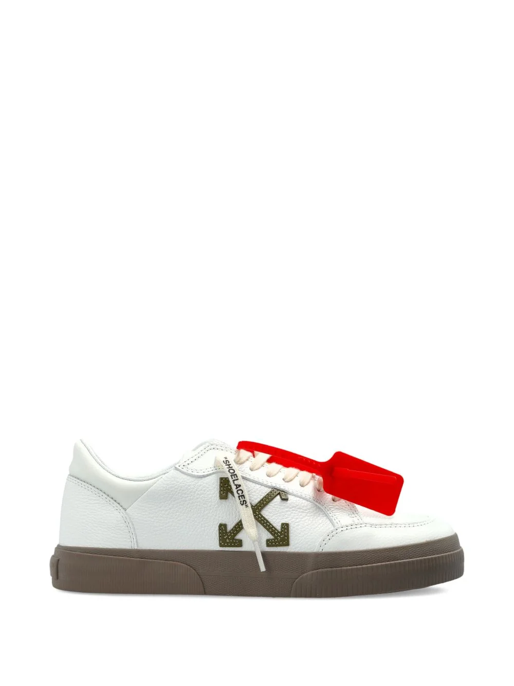 arrow-appliqué leather sneakers - 1