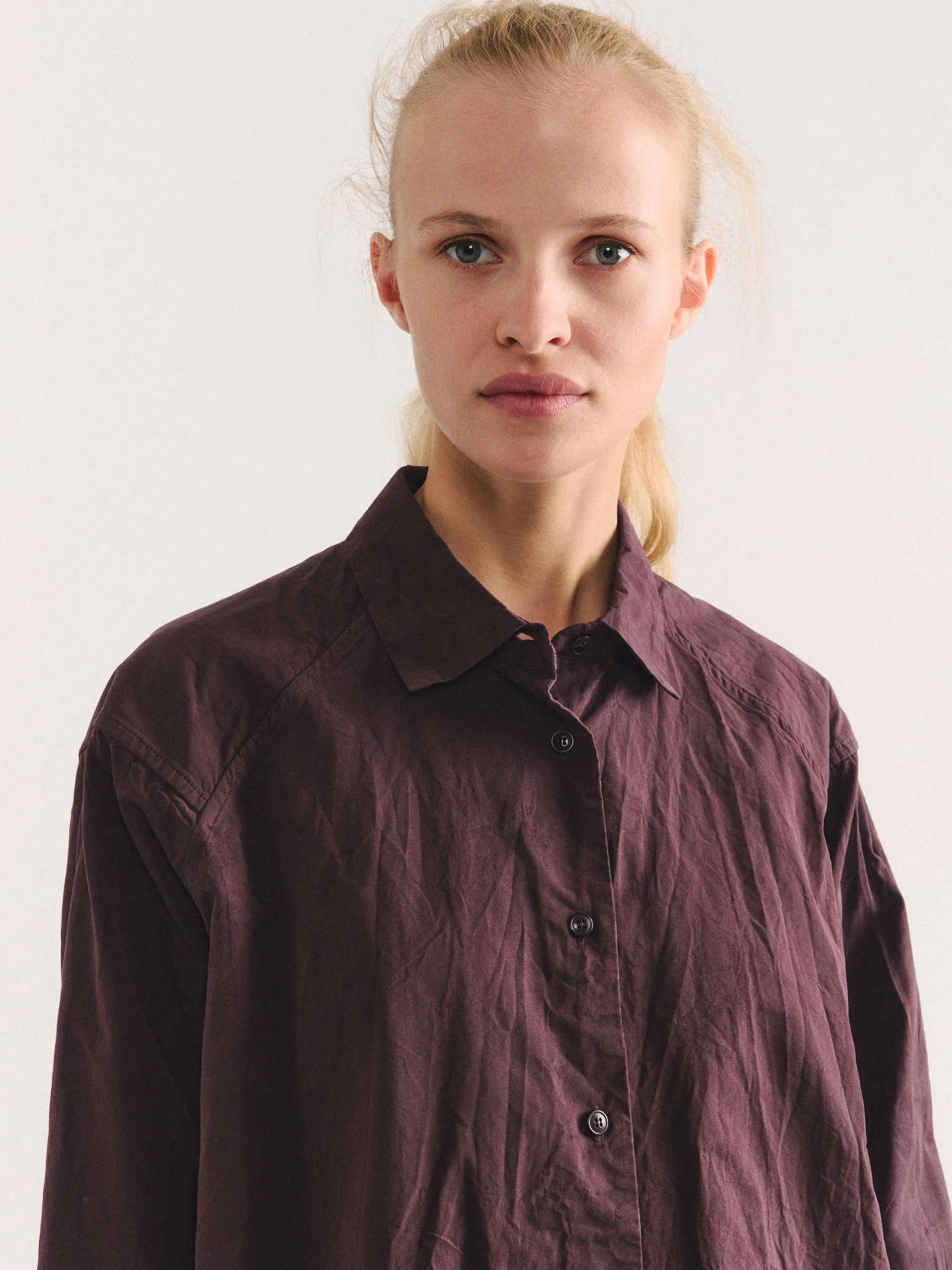 DRAYS TRAVAIL SHIRT - PAPER COT - EBONY - 1