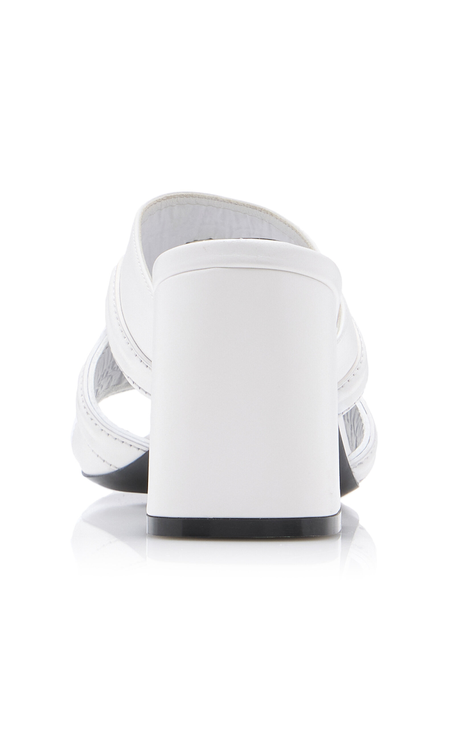 Leather Mules white - 5