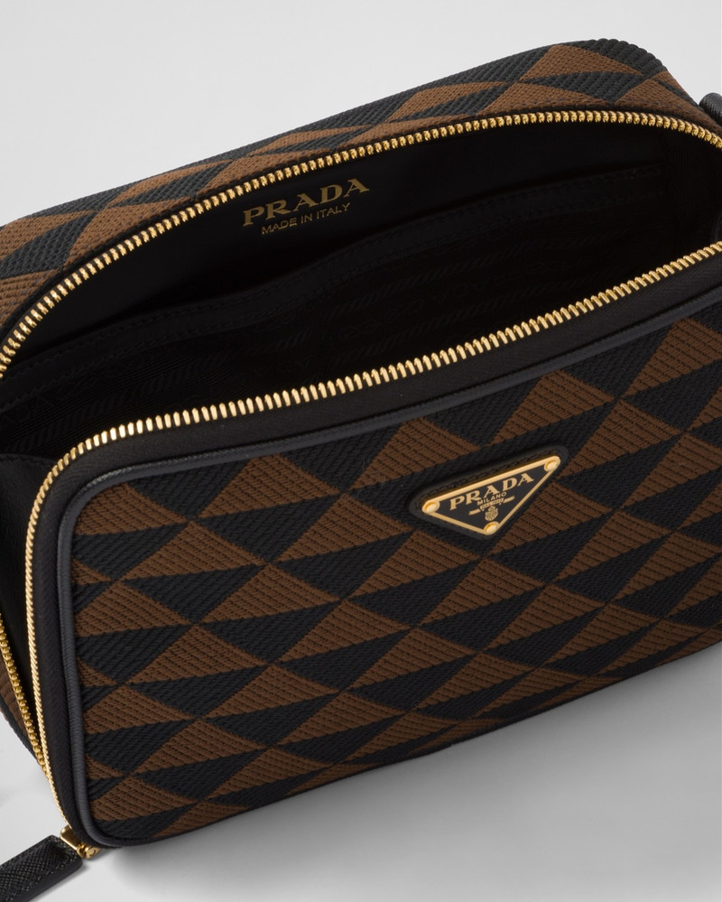 Prada Symbole embroidered fabric bag 5