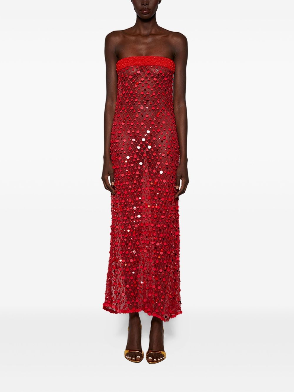 sequin-embellished midi dress - 3