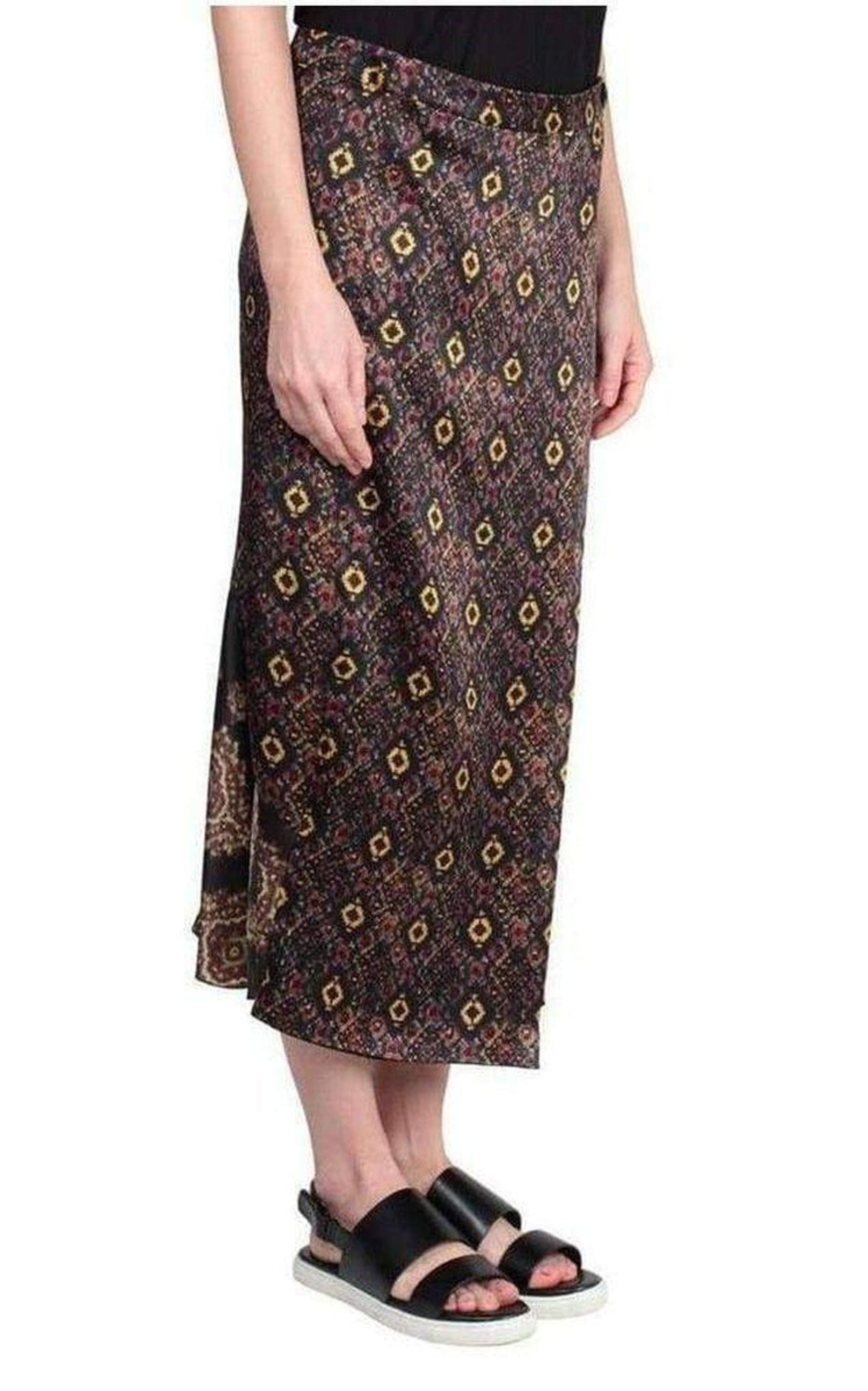 Wrap Silk Blend Skirt - 3