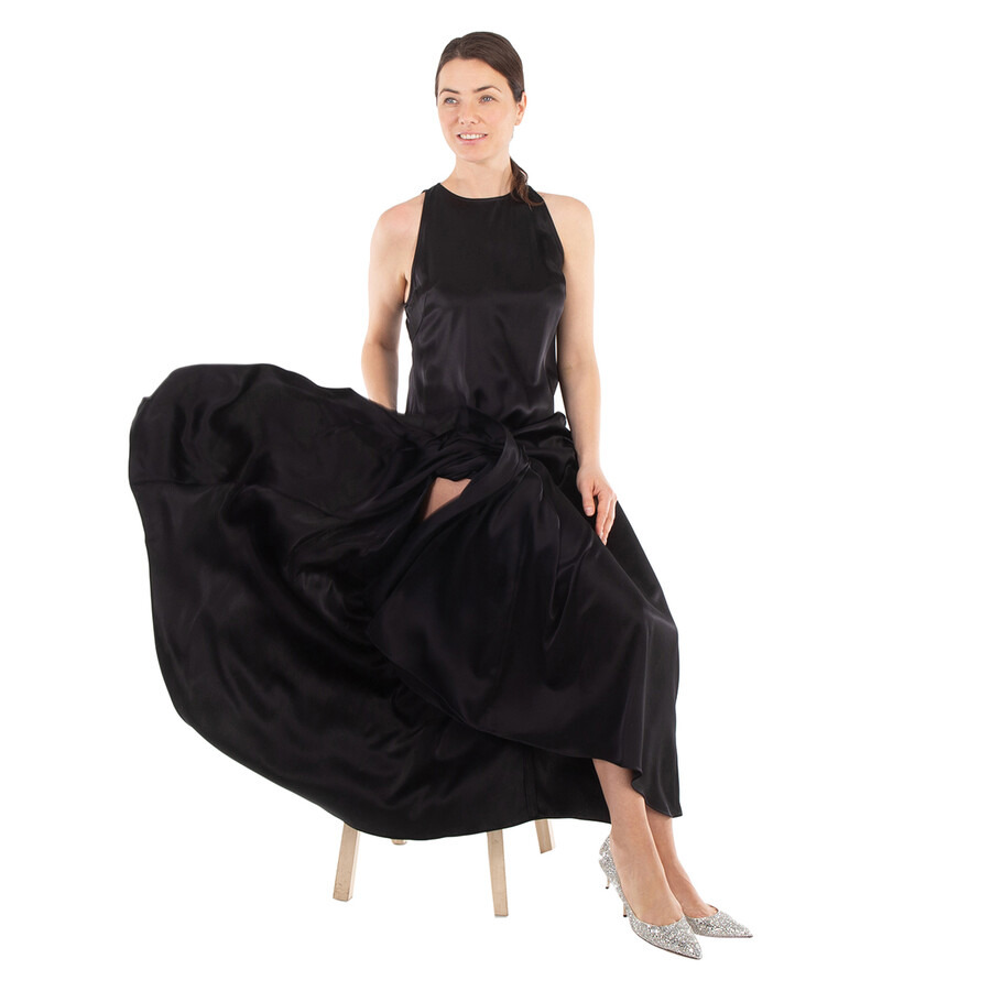 JW Anderson Sleeveless Draped Round Neck Midi Dress - 4