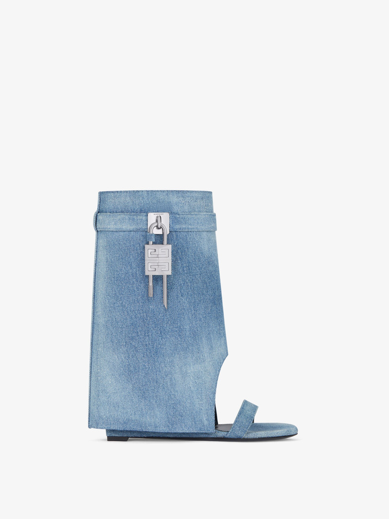 SHARK LOCK SANDALS IN GRADIENT DENIM 1
