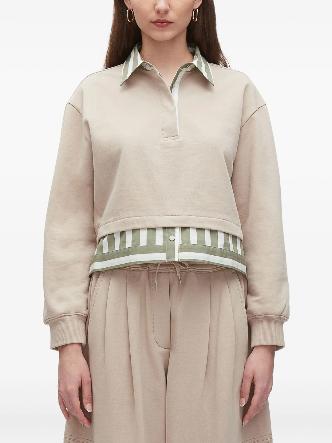 Cropped Polo With Stripe Combo - 3
