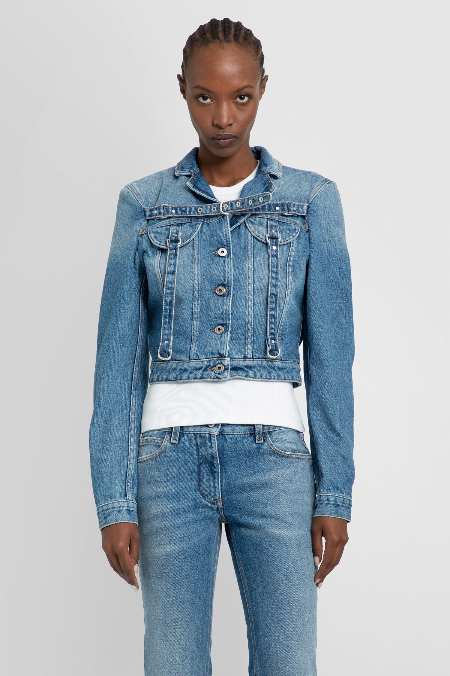 OFF-WHITE WOMAN BLUE JACKETS - 2