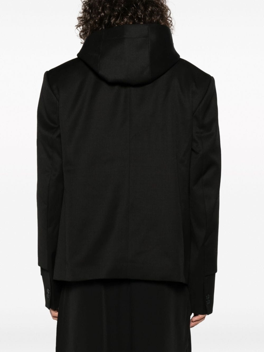 single-breasted hooded blazer - 4