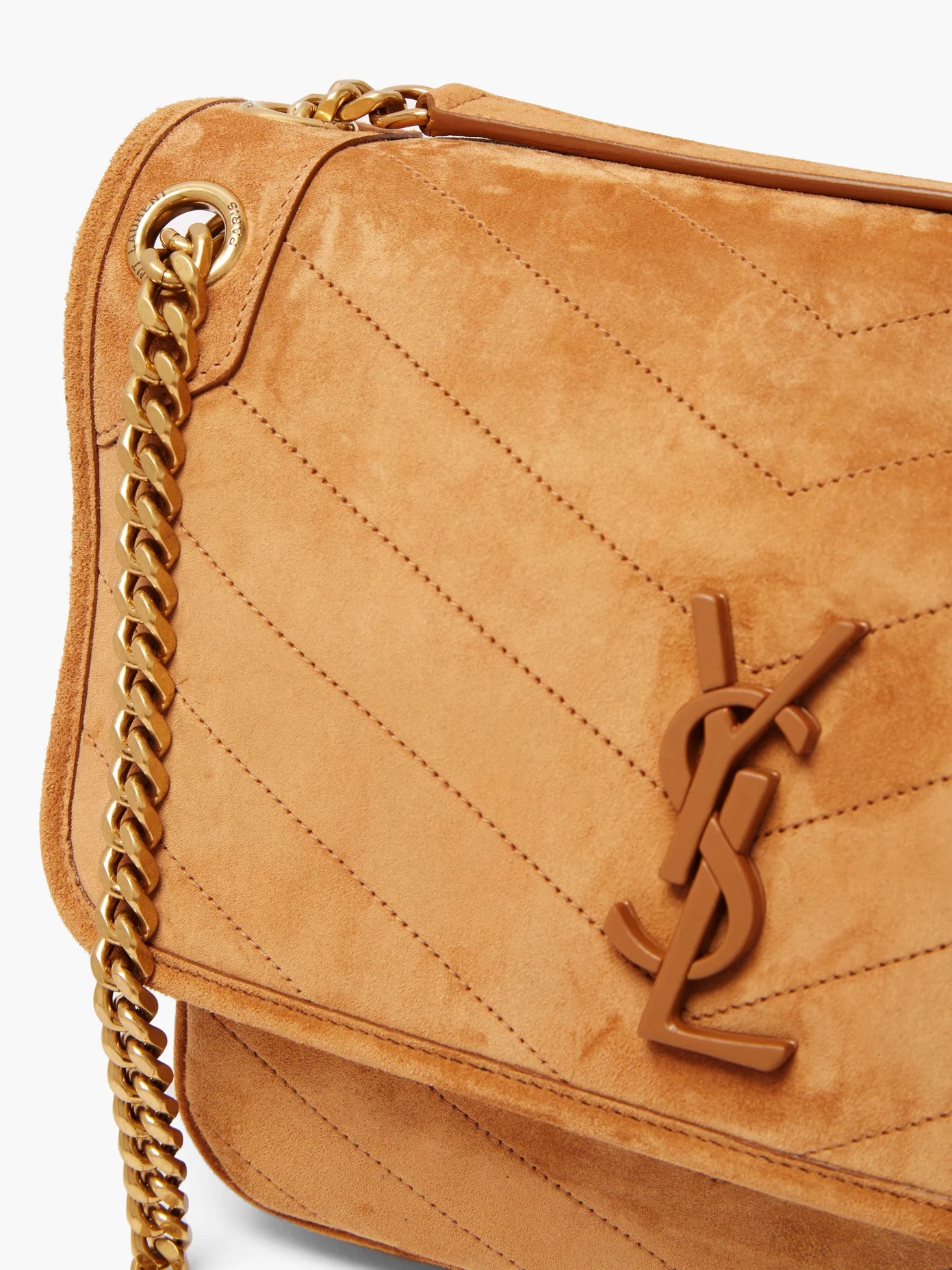 Niki medium YSL-logo quilted-suede shoulder bag - 6