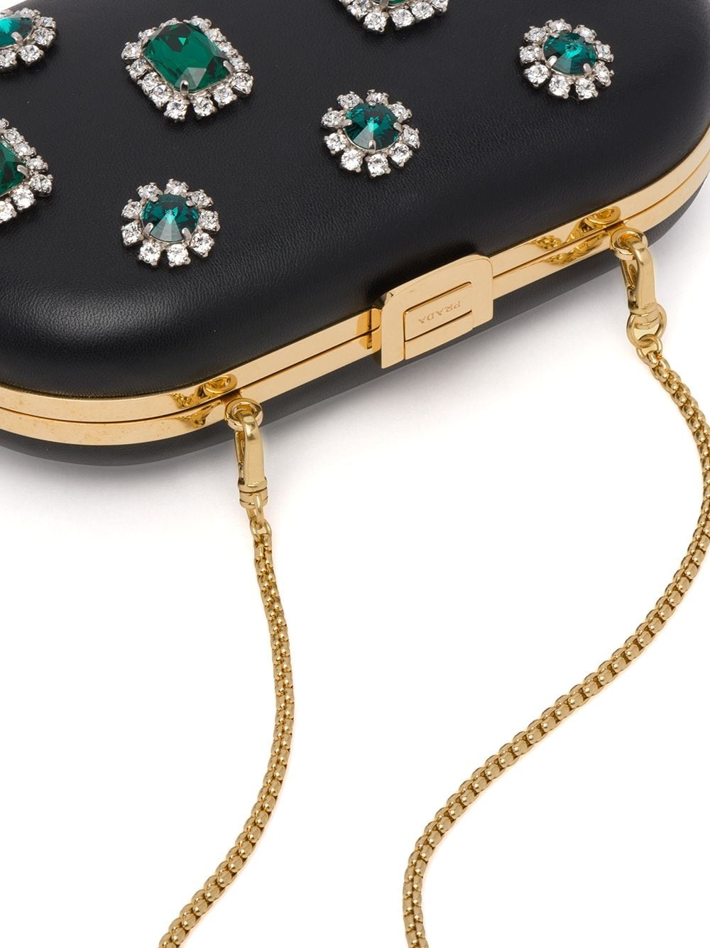 jewel appliqué clutch - 4