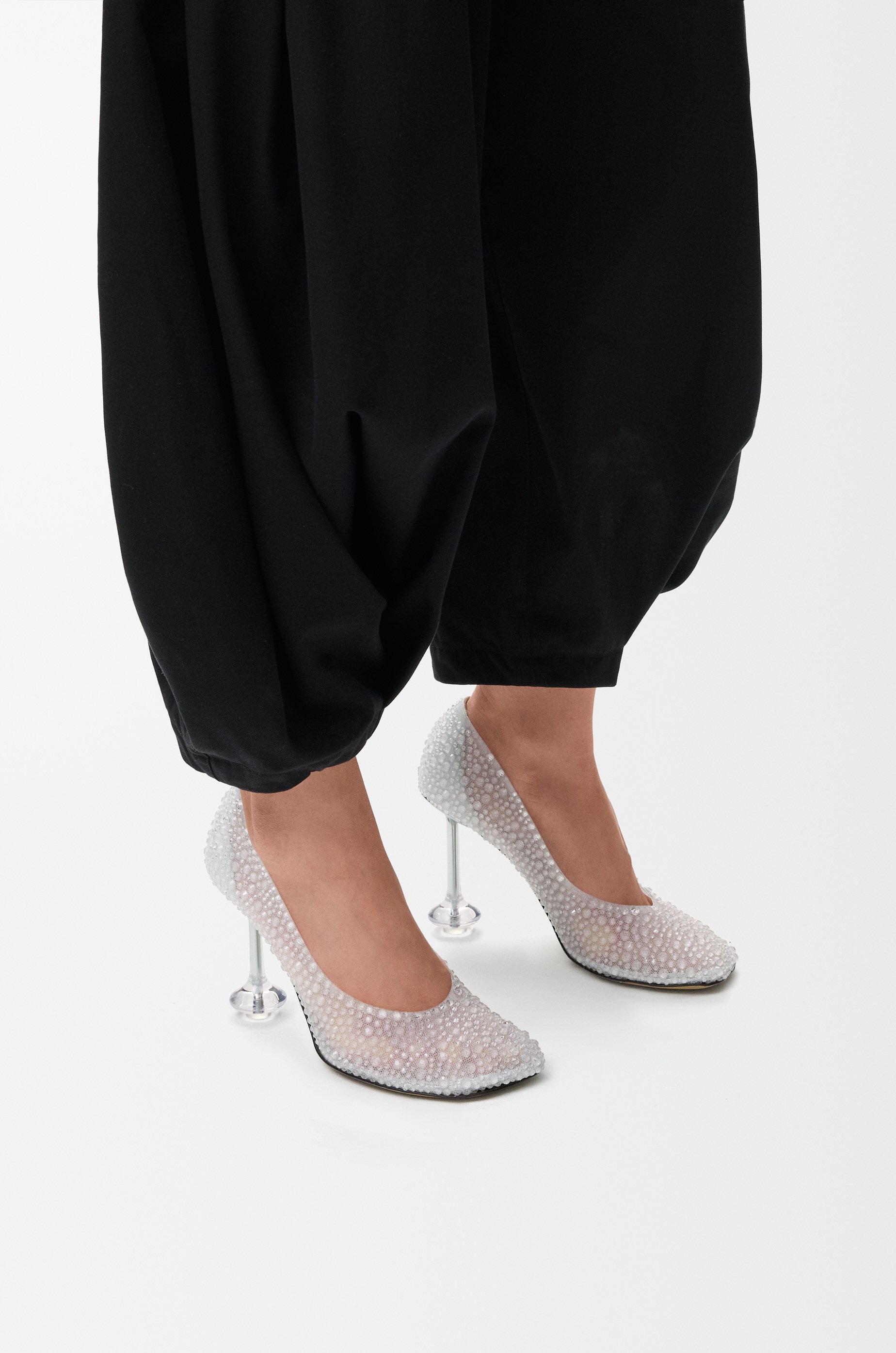 Toy pump in embellished mesh - 2