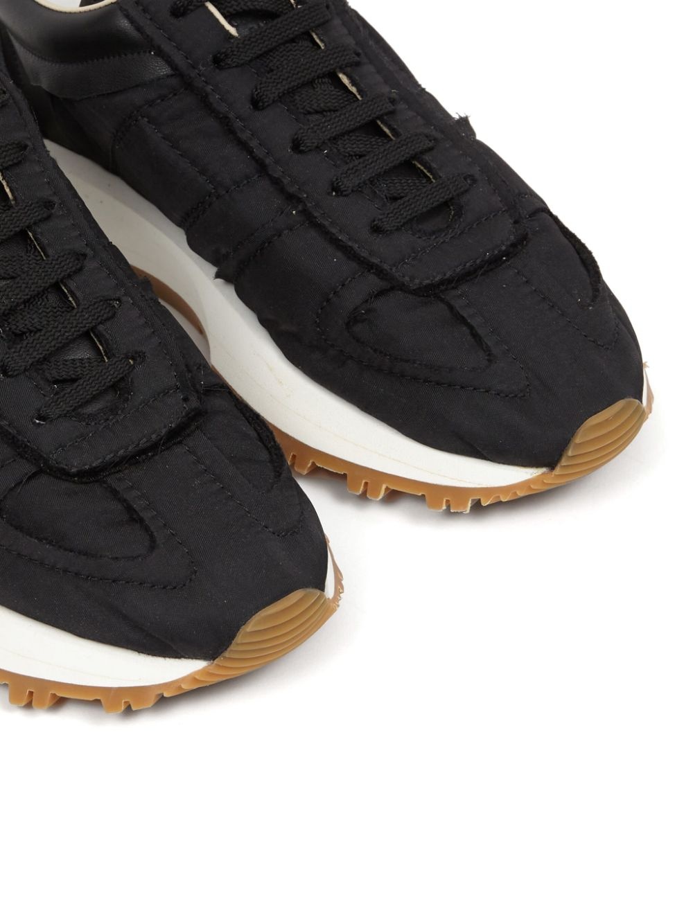 debossed code-sole sneakers - 5