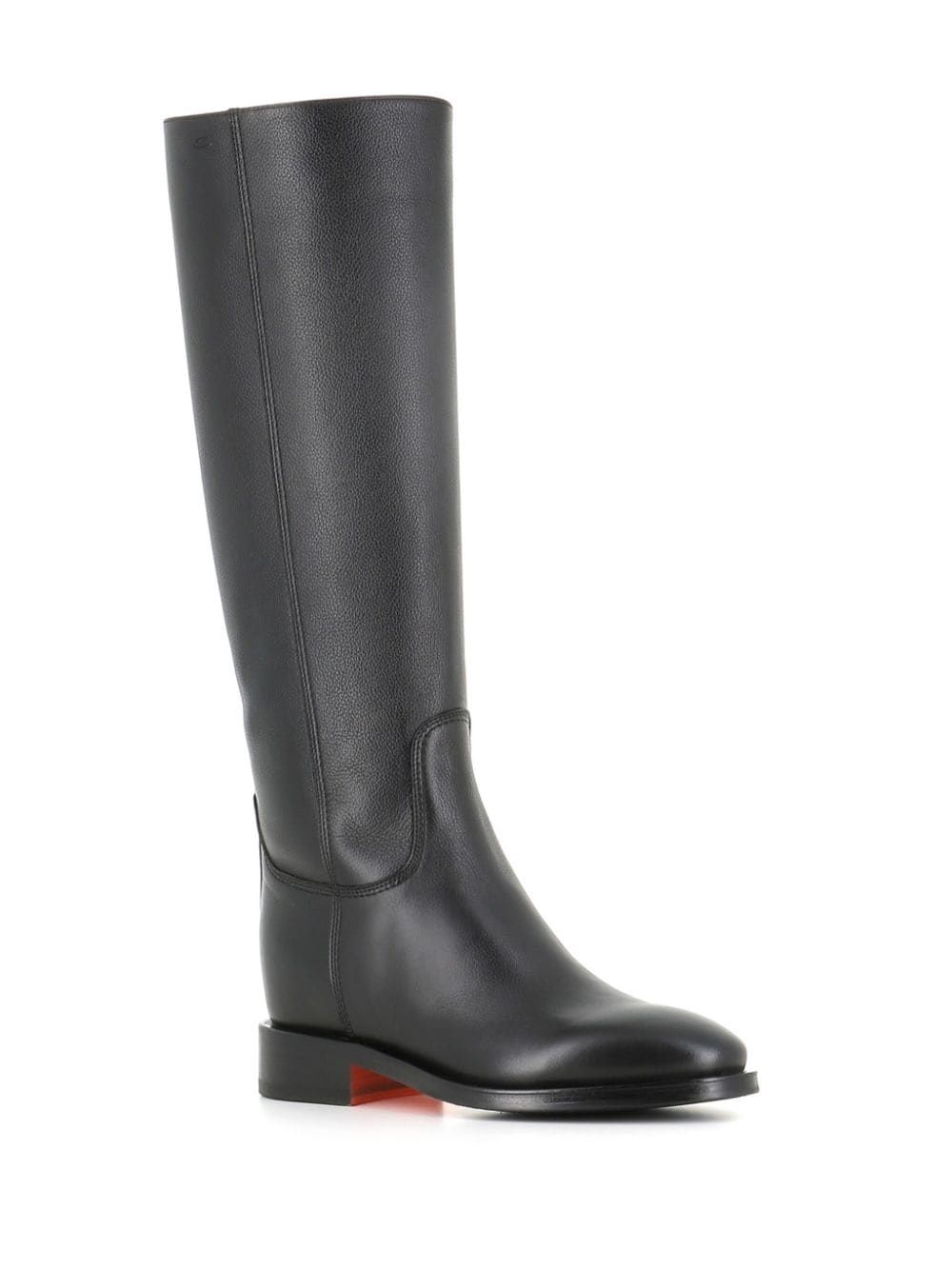 knee-length leather boots - 2