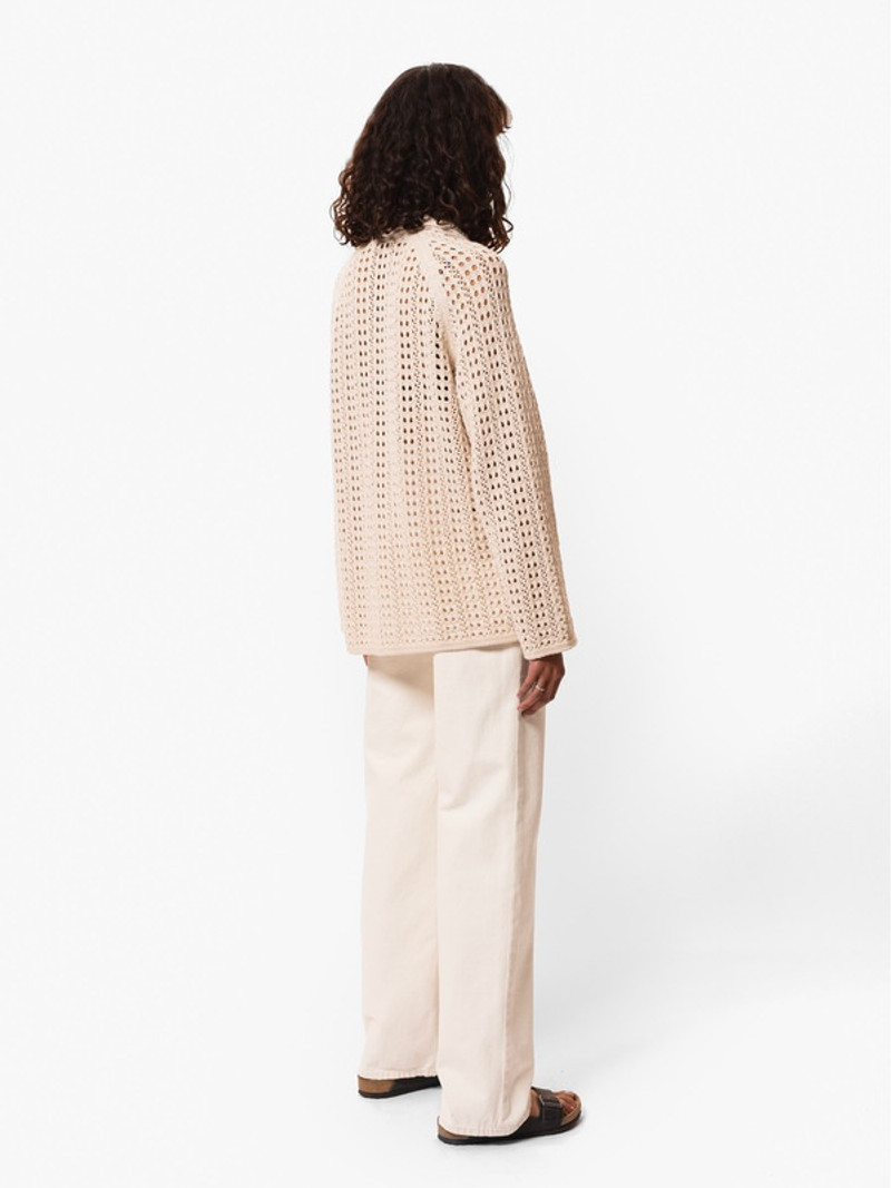 Carina Crochet Knit Cardigan Egg White 3