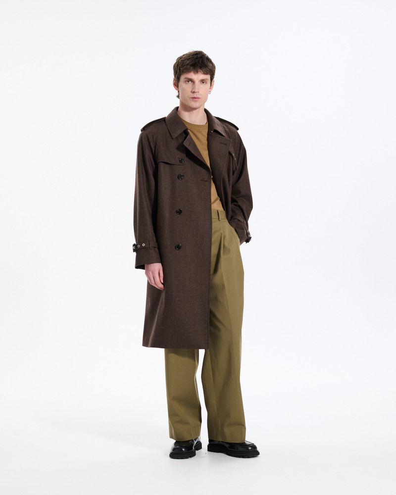 Mackintosh Blanefield Fox Brothers Double Breasted Wool Trench Coat outlook