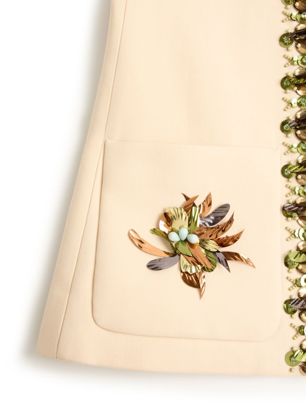 bead-embellished gilet - 6