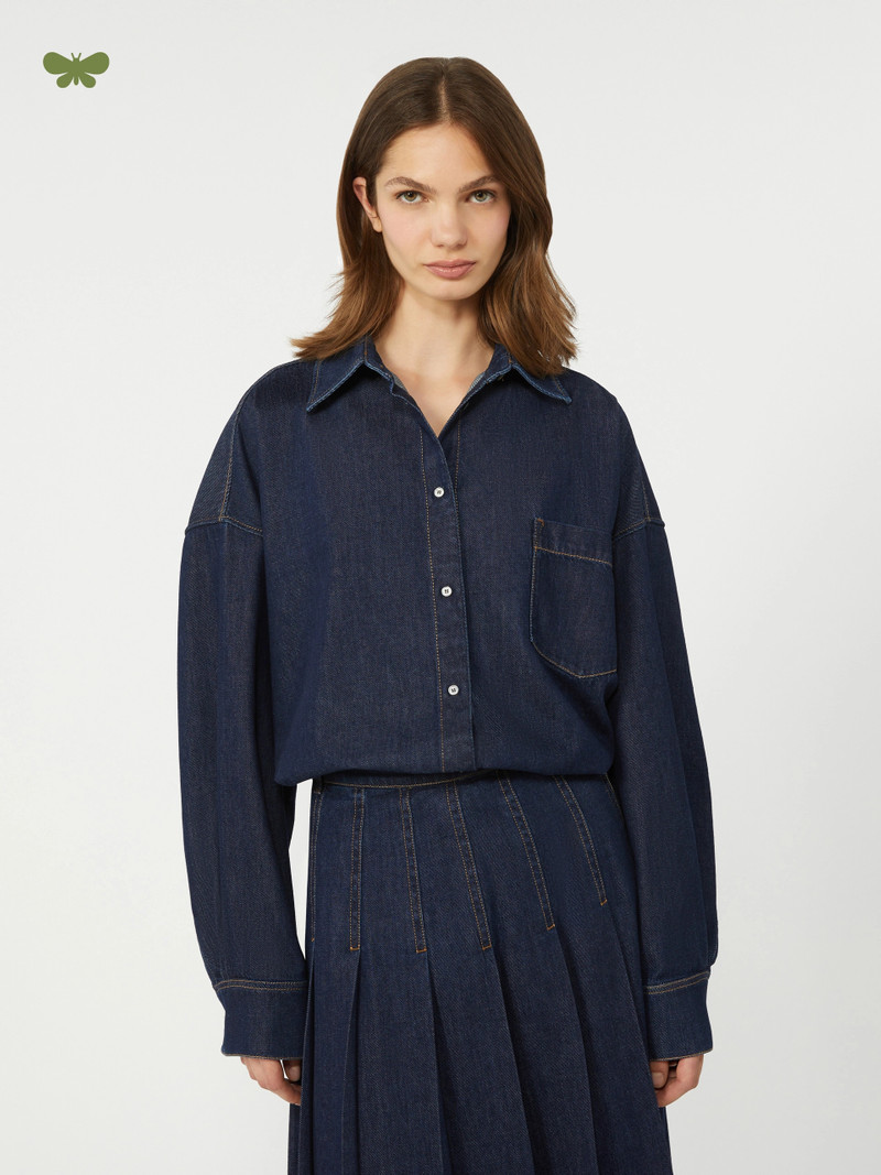 FOGGIA Cotton denim shirt - NAVY 5