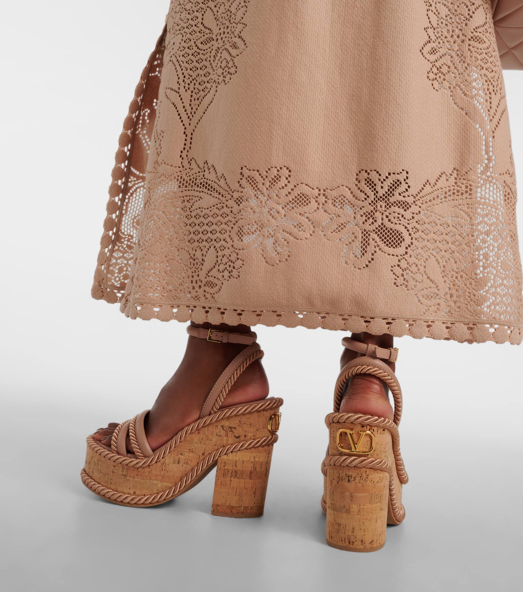 VLogo Summerblocks leather platform sandals - 7
