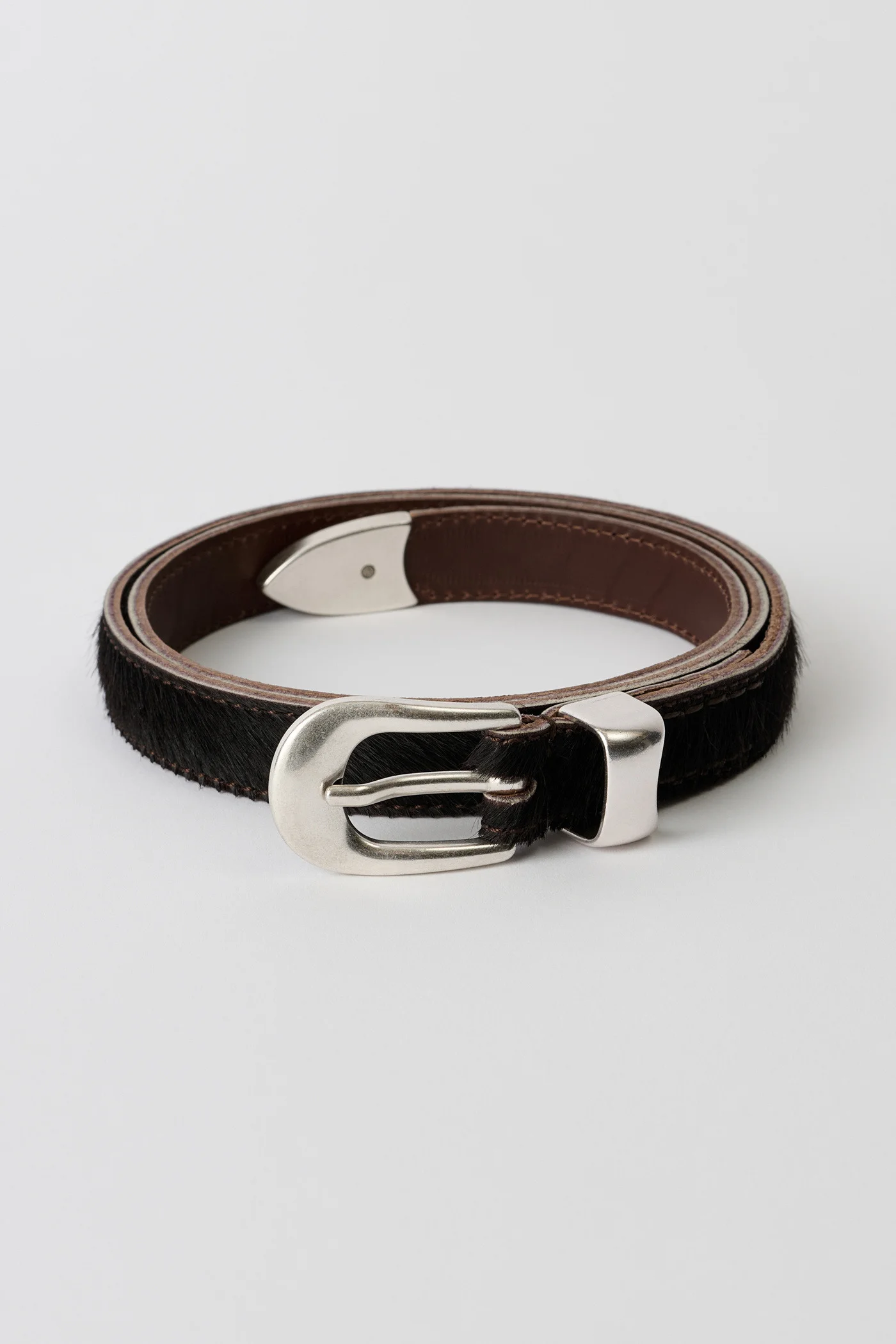 2 CM Belt Chocolate Hair On Hide - 1