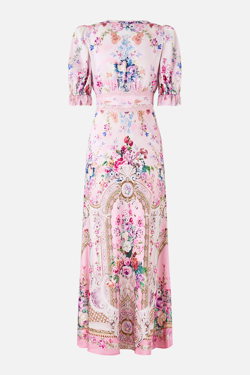 CAMILLA BIAS CUT MIDI DRESS WITH LACE INSERT outlook