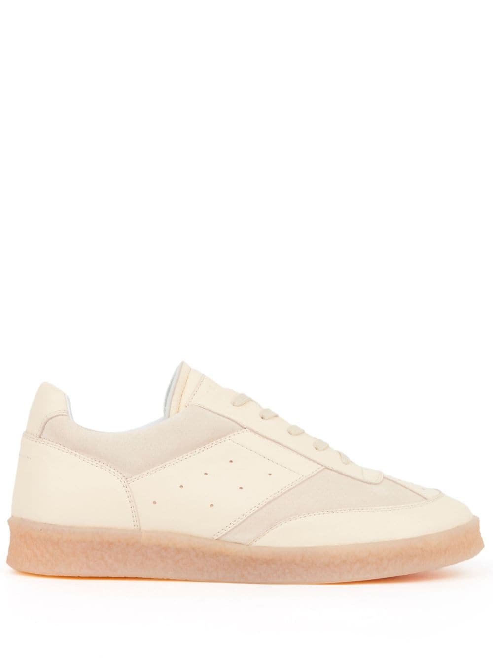 panelled leather sneakers - 1