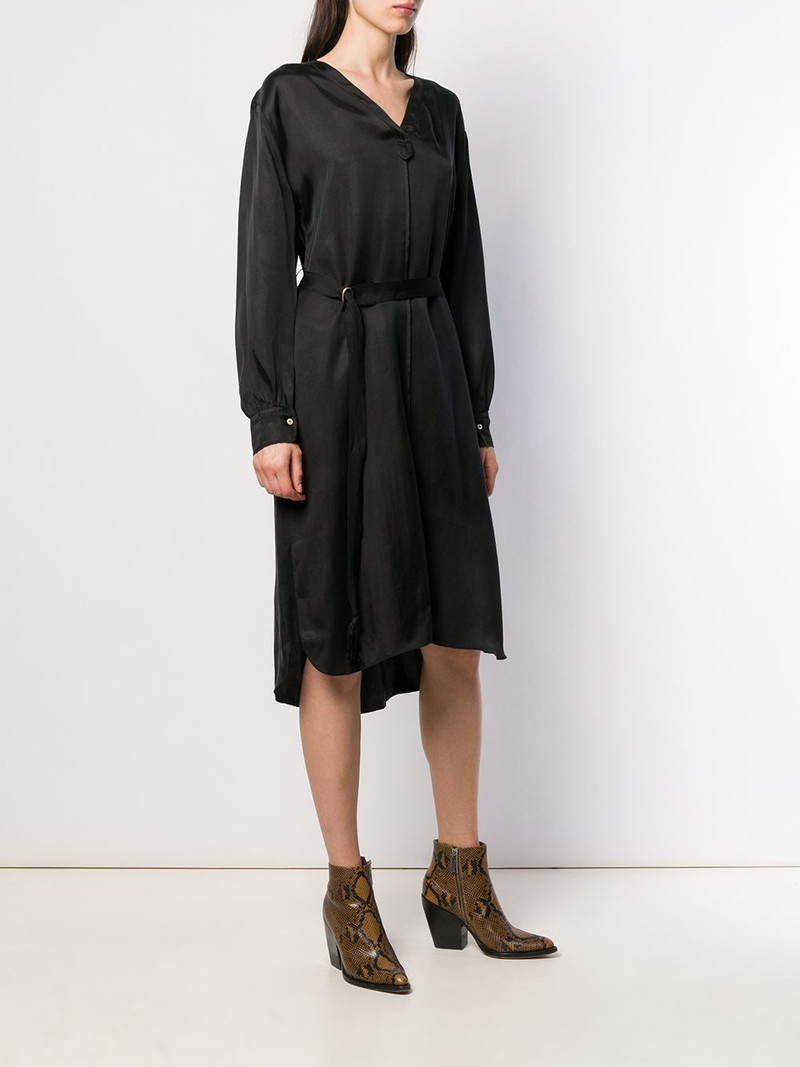 belted shirt midi dress 3