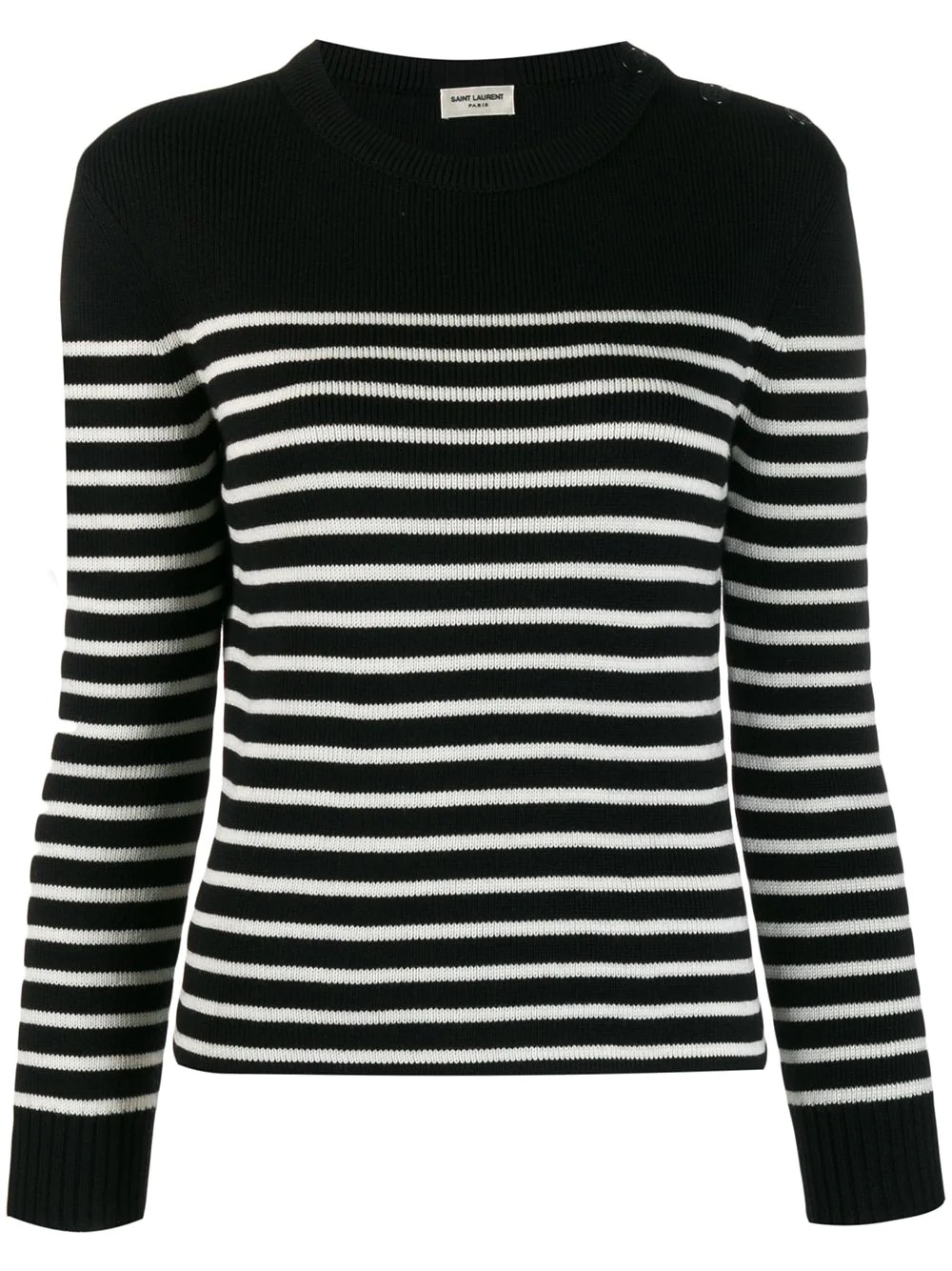 striped knitted jumper - 1