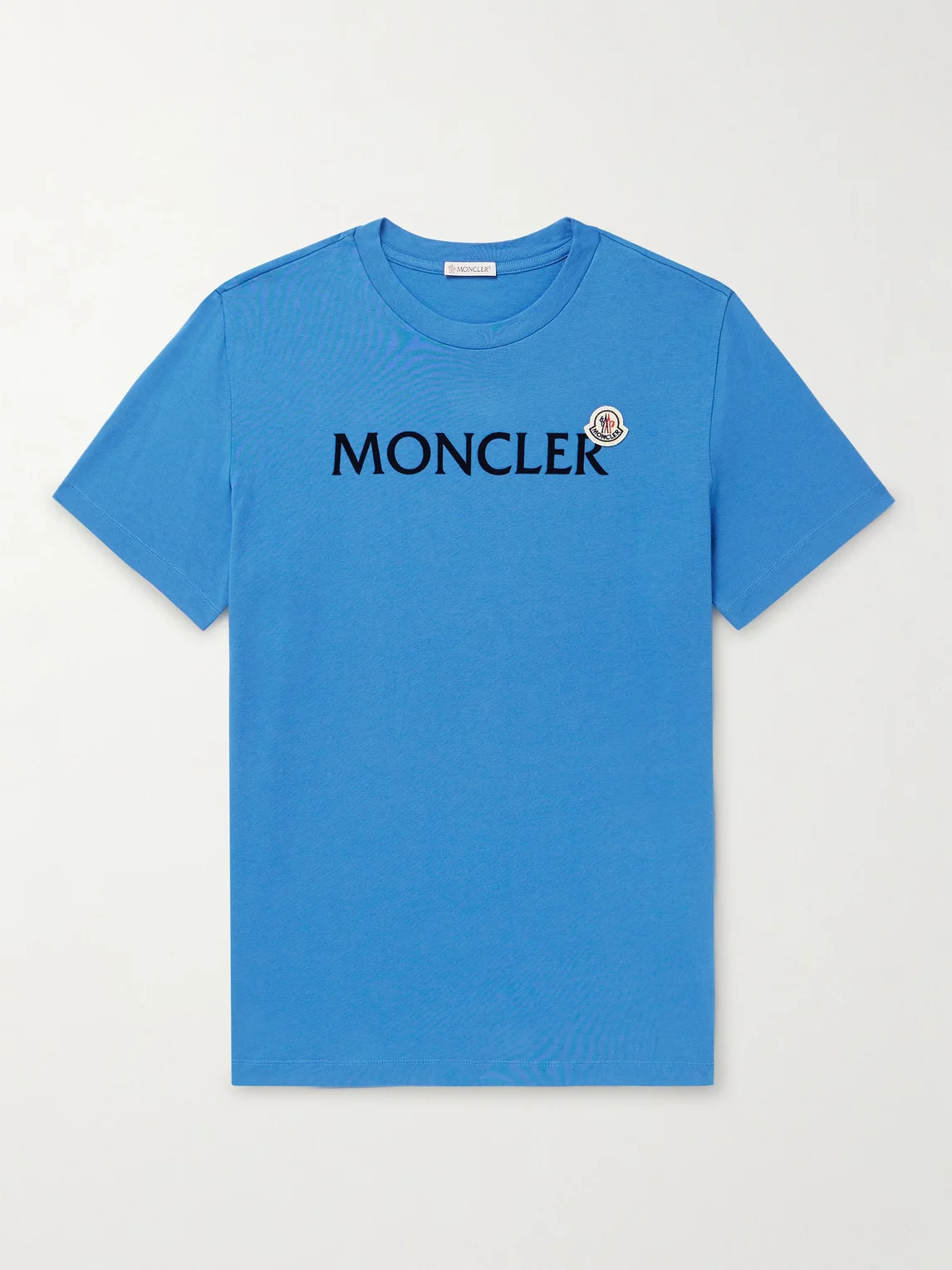 Slim-Fit Logo-Flocked Cotton-Jersey T-Shirt - 1
