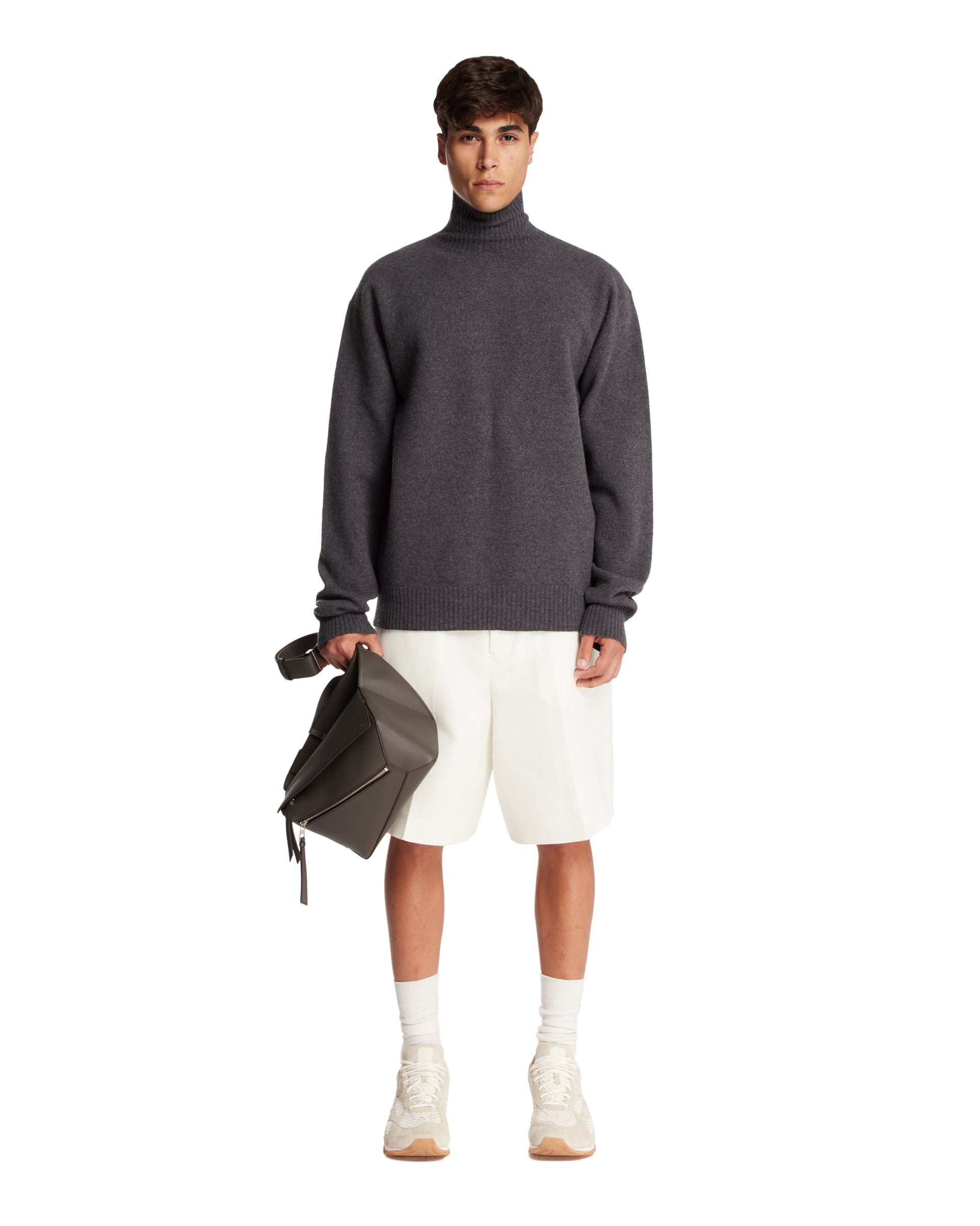 Gray Turtleneck Sweater - 2