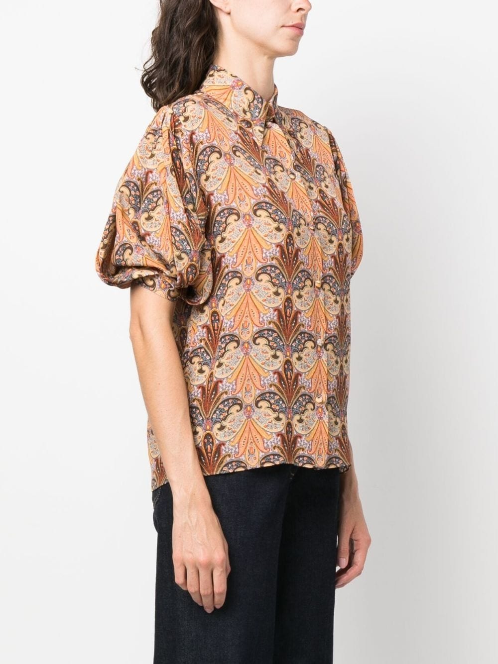 paisley-print silk shirt - 3