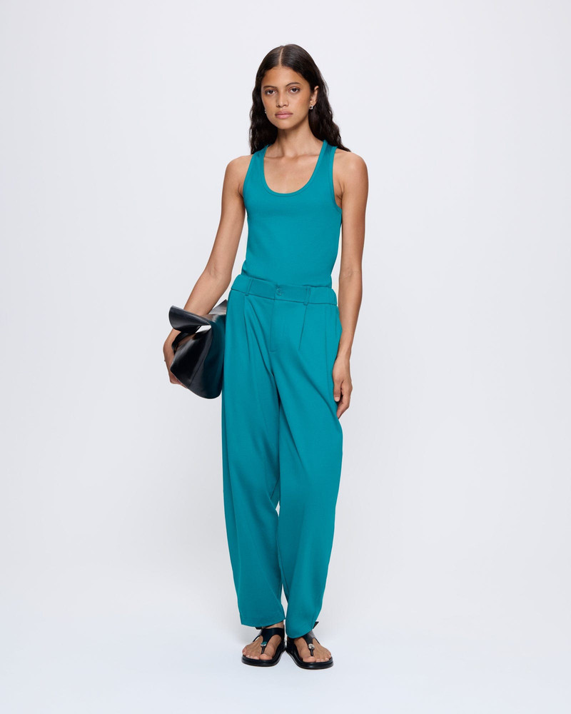 Womens  Interlock Trousers - Malachite Green 1