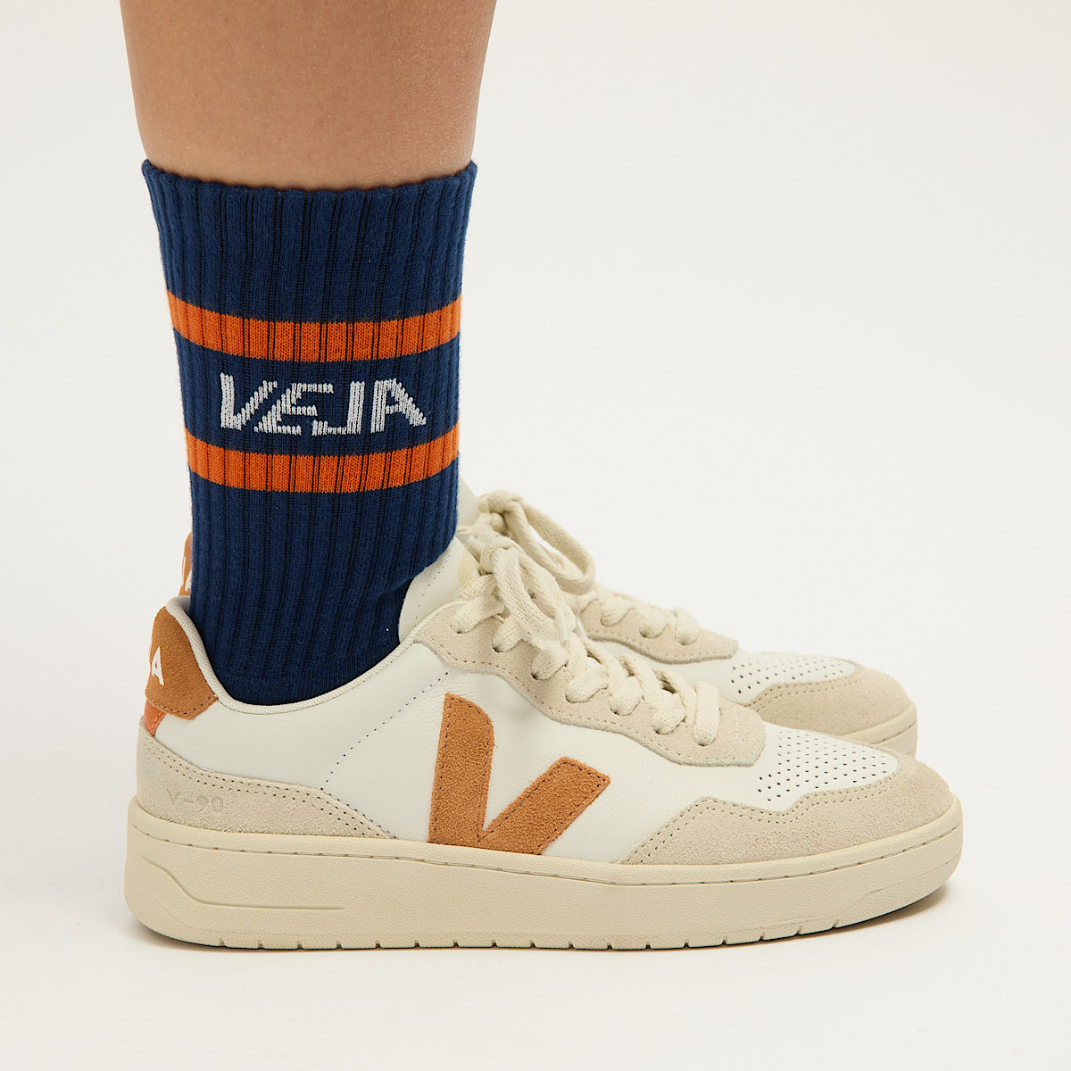 ICONIC SOCKS COTTON BLUE WHITE ORANGE - 3