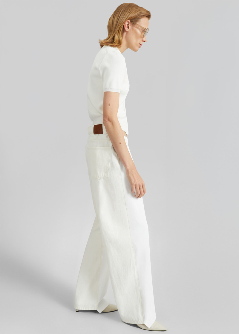 BETTTER Bettter Track Denim Trousers - White outlook