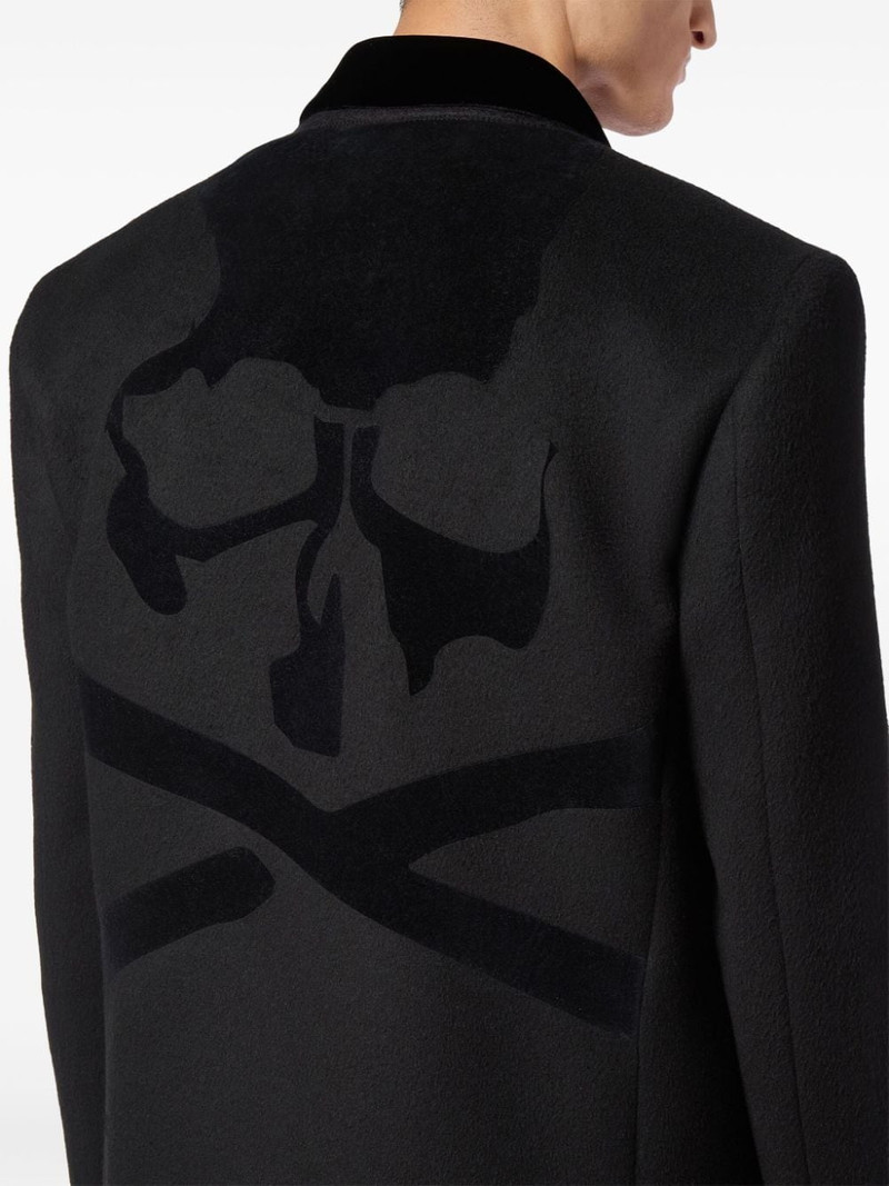 flocked-logo coat 5