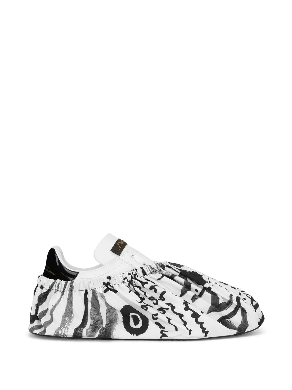 abstract-print slip-on shoes - 5