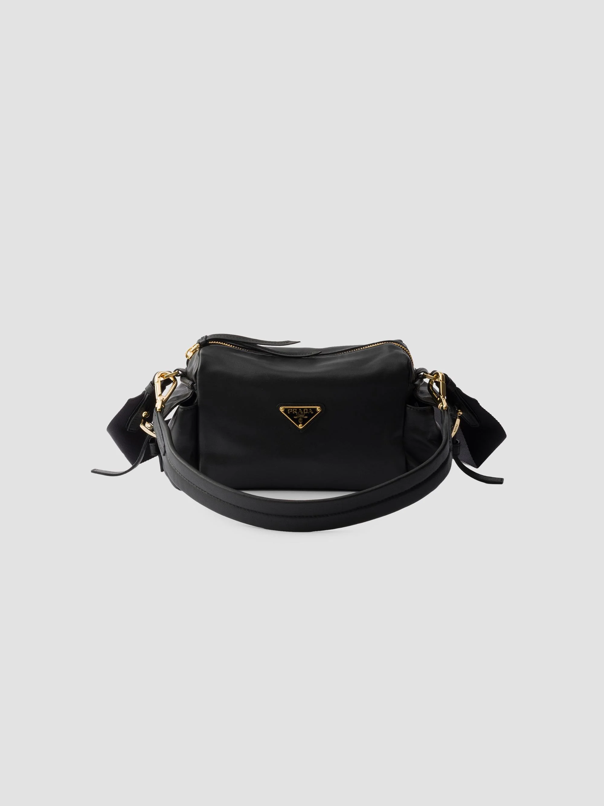 Women's Explore Small Nappa Leather Shoulder Bag - Black - 1