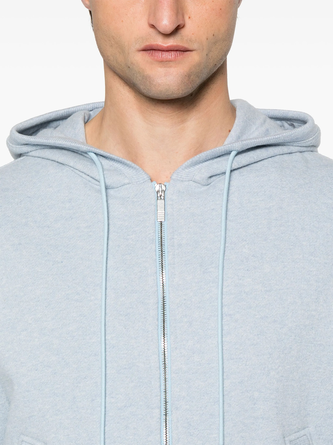 Melange Brushed Loopback 4-Bar Zip Up Hoodie Men - 5