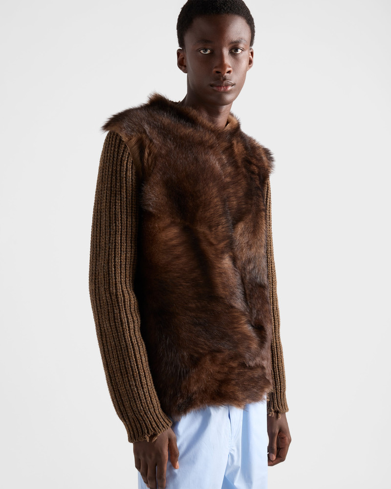 Wool and shearling sweater 3
