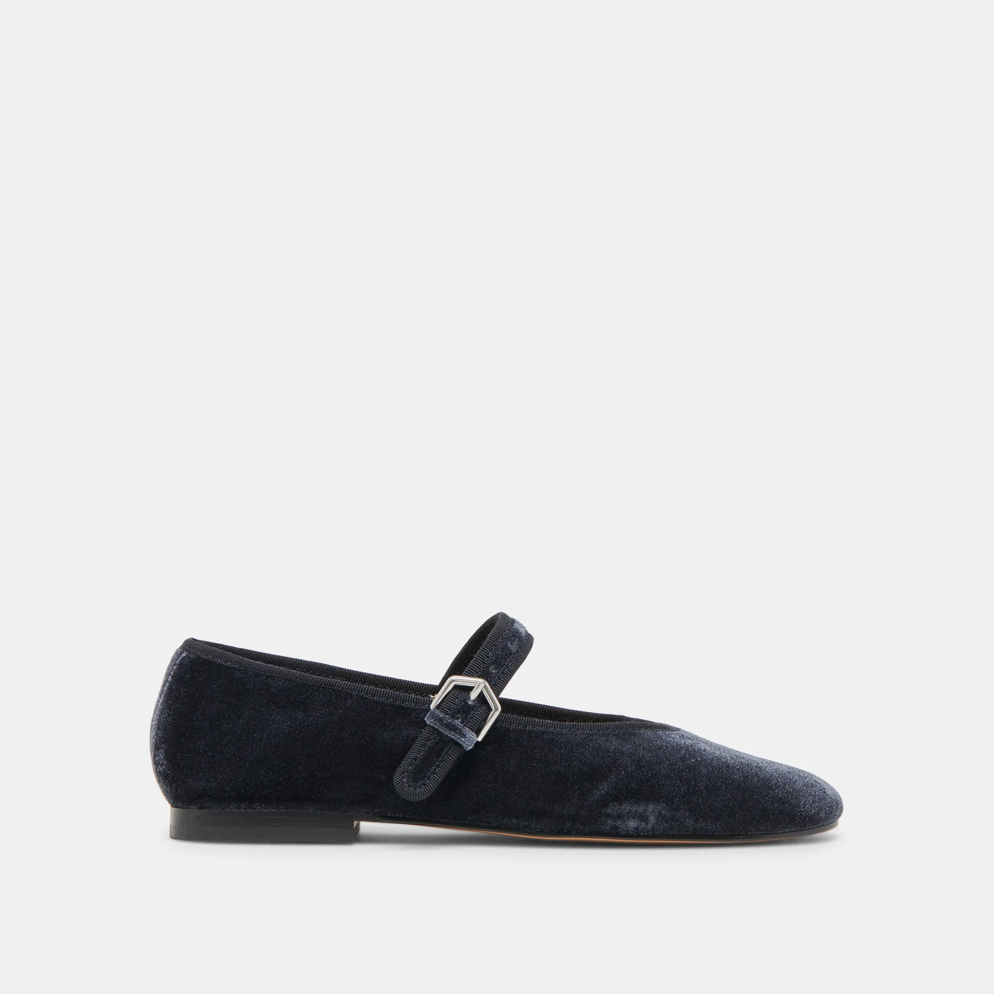 ROSLYN BALLET FLATS DUSTY BLUE VELVET - 1