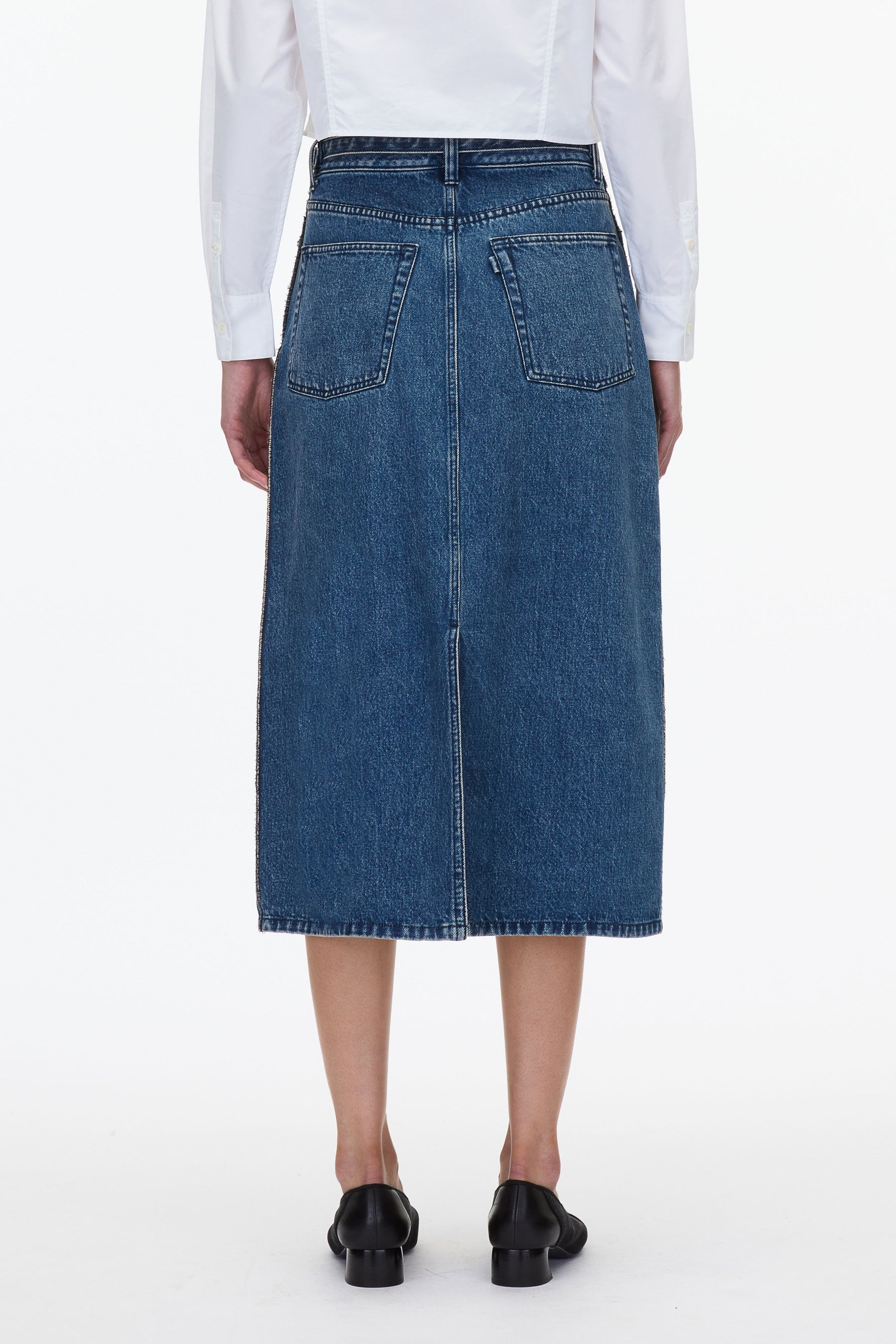 Denim A-Line Skirt - 4