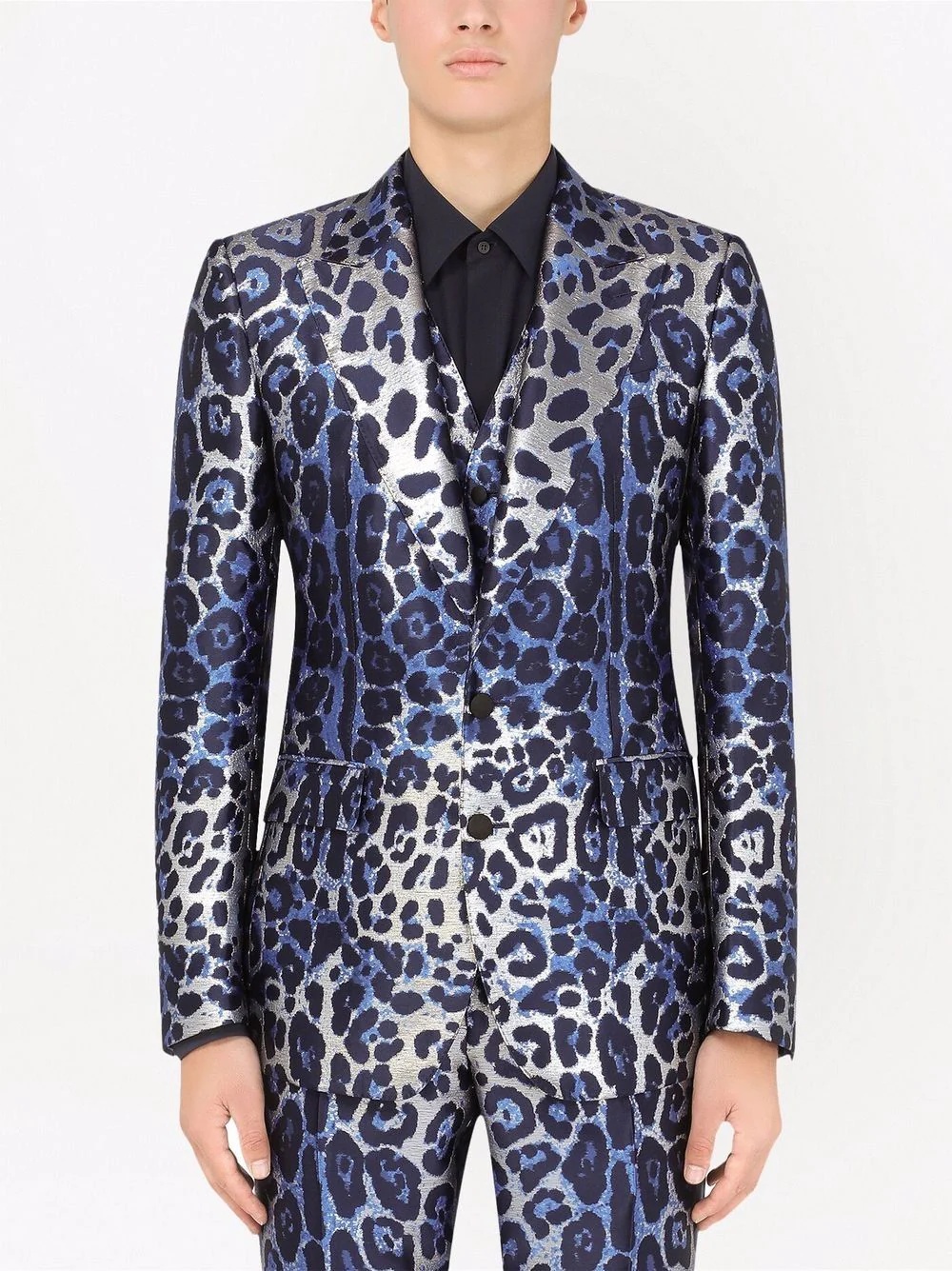 leopard-print three-piece suit - 3